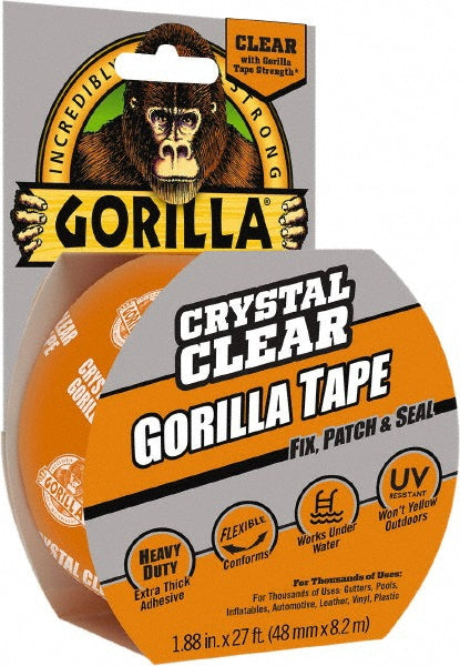 Gorilla Tape 6027002 Duct Tape 1-7/8" Wide, 27' Long, 7 mil Thick, Ethylene Copolymer