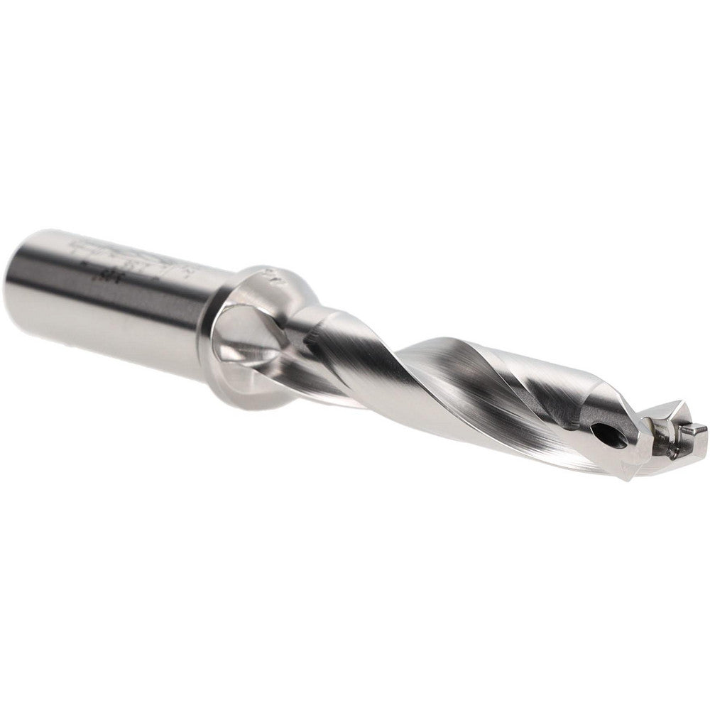 Iscar 3202447 Replaceable-Tip Drill 0.512 to 0.528" Dia, 2.56" Max Depth, 5/8" Weldon Flat Shank