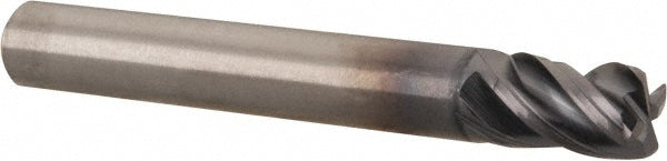 Kennametal 4047718 Corner Radius End Mill 1/4" Dia, 3/8" LOC, 0.03" Radius, 4 Flutes, Solid Carbide