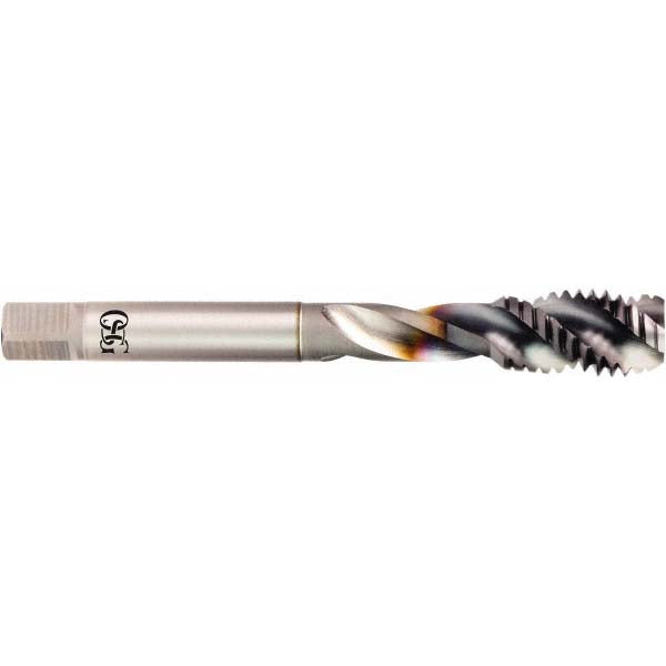 OSG 1650000908 Spiral Flute Tap M8x1.00 Metric Fine, 3 Flutes, Modified Bottoming, 6H Class of Fit, Powdered Metal, TICN Coated