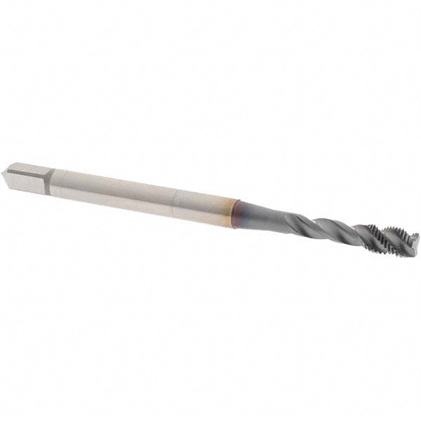 OSG 1650000208 Spiral Flute Tap M4x0.50 Metric Fine, 3 Flutes, Modified Bottoming, 6H Class of Fit, Powdered Metal, TICN Coated