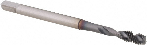 OSG 1650500908 Spiral Flute Tap #8-32 UNC, 2 Flutes, Modified Bottoming, 3B Class of Fit, Powdered Metal, TICN Coated