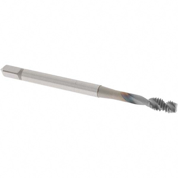OSG 1650500808 Spiral Flute Tap #8-32 UNC, 2 Flutes, Modified Bottoming, 2B Class of Fit, Powdered Metal, TICN Coated