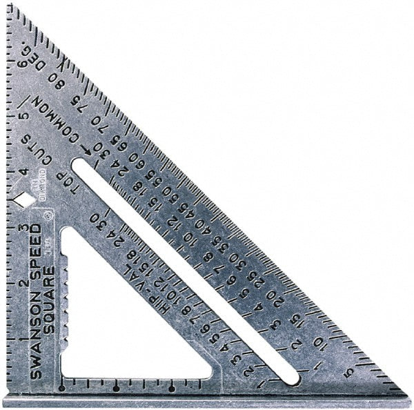 SAVAGE by SWANSON S0101 7" Blade Length x 7" Base Length, Aluminum Rafter Square
