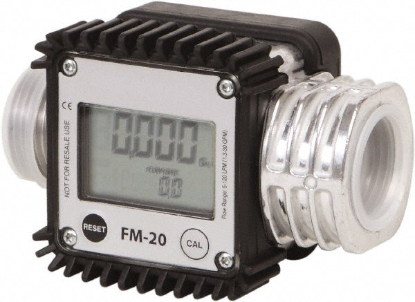 Pro-Lube FM-20/0-1/N 1" NPT Port Electronic Digital Flowmeter & Totalizer