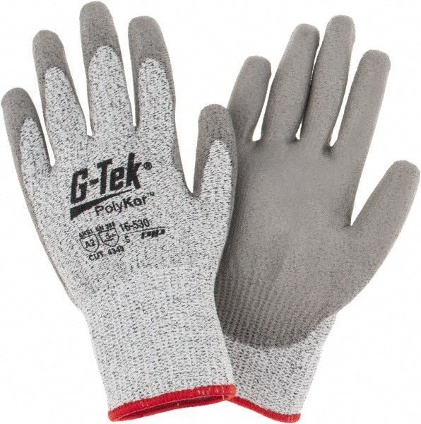 PIP 16-530/S Cut, Puncture & Abrasion-Resistant Gloves G-TekÂ® 16-530, Size Small, ANSI Cut A3, ANSI Puncture 3, Polyurethane, PolyKor