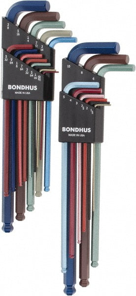 Bondhus 69600 22 Piece L-Key Ball End Hex Key Set