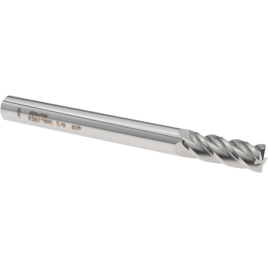 Accupro 93027985 Corner Radius End Mill 3/8" Dia, 1" LOC, 0.0200" Radius, 4 Flute, Solid Carbide
