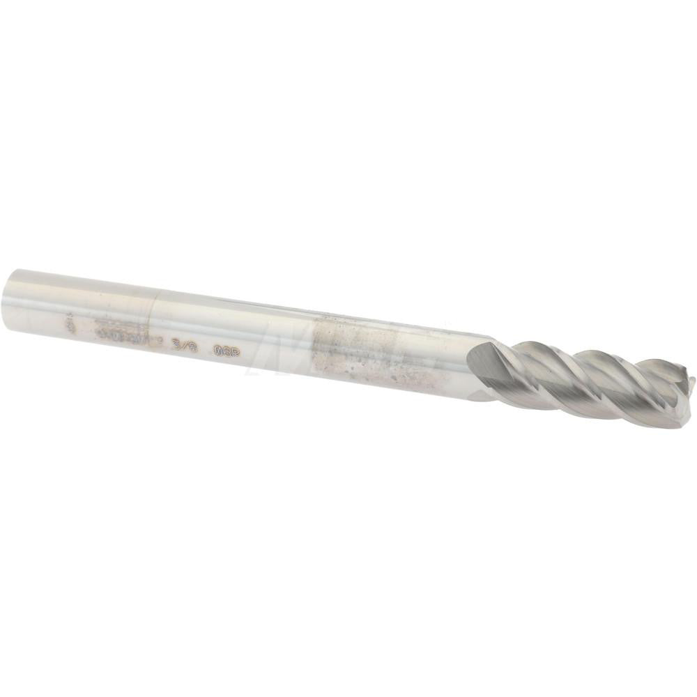 Accupro 93028017 Corner Radius End Mill 3/8" Dia, 1" LOC, 0.06" Radius, 4 Flutes, Solid Carbide