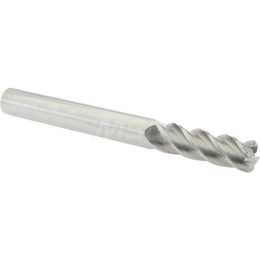 Accupro 93028116 Corner Radius End Mill 5/8" Dia, 2" LOC, 1/8" Radius, 4 Flutes, Solid Carbide
