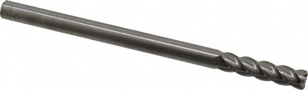 Accupro 93028280 Corner Radius End Mill 3/8" Dia, 1-1/2" LOC, 0.06" Radius, 4 Flutes, Solid Carbide