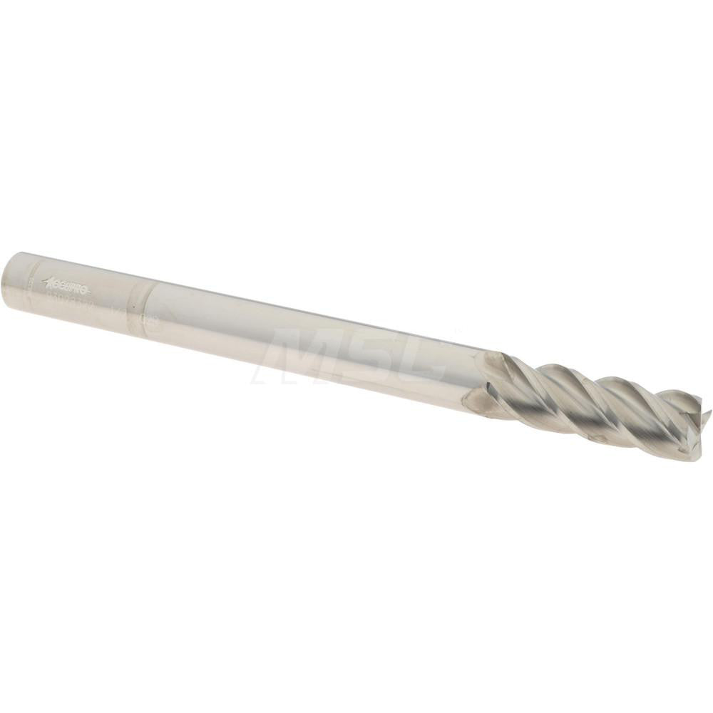 Accupro 93028322 Corner Radius End Mill 1/2" Dia, 1-1/2" LOC, 0.02" Radius, 4 Flutes, Solid Carbide