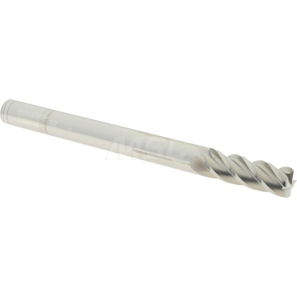 Accupro 93028355 Corner Radius End Mill 1/2" Dia, 1-1/2" LOC, 0.06" Radius, 4 Flutes, Solid Carbide