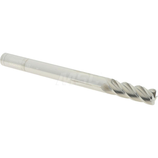 Accupro 93028355 Corner Radius End Mill 1/2" Dia, 1-1/2" LOC, 0.06" Radius, 4 Flutes, Solid Carbide