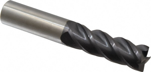 Accupro 93028520 Corner Radius End Mill 1" Dia, 3" LOC, 0.03" Radius, 4 Flutes, Solid Carbide