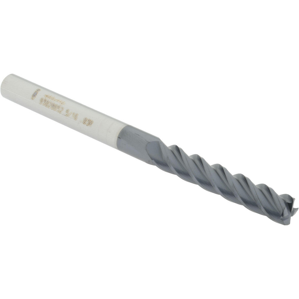 Accupro 93028652 Corner Radius End Mill 5/16" Dia, 1-5/8" LOC, 0.03" Radius, 4 Flutes, Solid Carbide