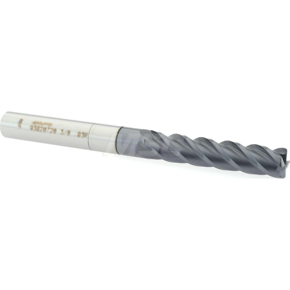 Accupro 93028728 Corner Radius End Mill 3/8" Dia, 1-3/4" LOC, 0.03" Radius, 4 Flutes, Solid Carbide