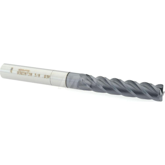 Accupro 93028728 Corner Radius End Mill 3/8" Dia, 1-3/4" LOC, 0.03" Radius, 4 Flutes, Solid Carbide