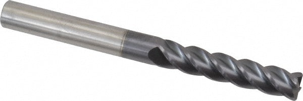 Accupro 93028736 Corner Radius End Mill 3/8" Dia, 1-3/4" LOC, 0.045" Radius, 4 Flutes, Solid Carbide