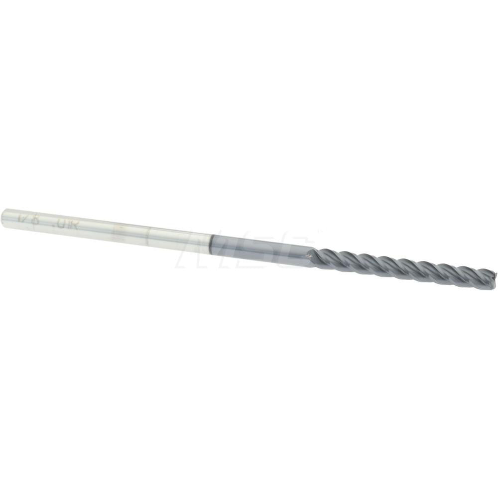 Accupro 93028835 Corner Radius End Mill 1/8" Dia, 1" LOC, 0.01" Radius, 4 Flutes, Solid Carbide