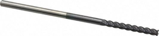 Accupro 93028843 Corner Radius End Mill 1/8" Dia, 1" LOC, 0.015" Radius, 4 Flutes, Solid Carbide