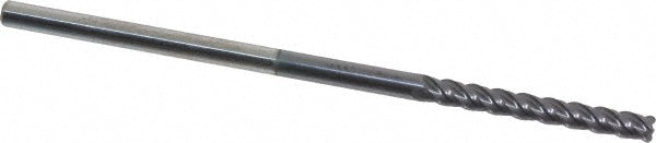 Accupro 93028850 Corner Radius End Mill 1/8" Dia, 1" LOC, 0.02" Radius, 4 Flutes, Solid Carbide