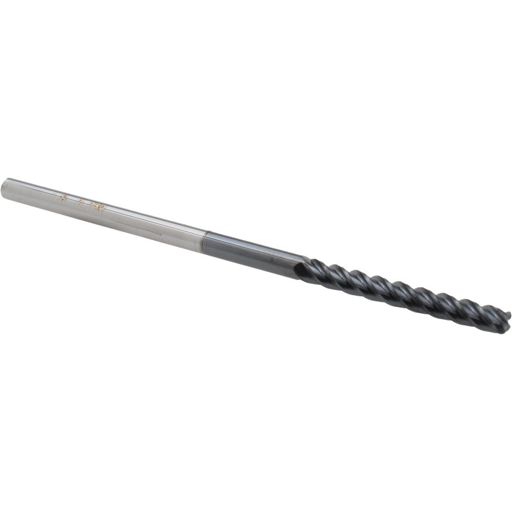 Accupro 93028868 Corner Radius End Mill 1/8" Dia, 1" LOC, 0.03" Radius, 4 Flutes, Solid Carbide