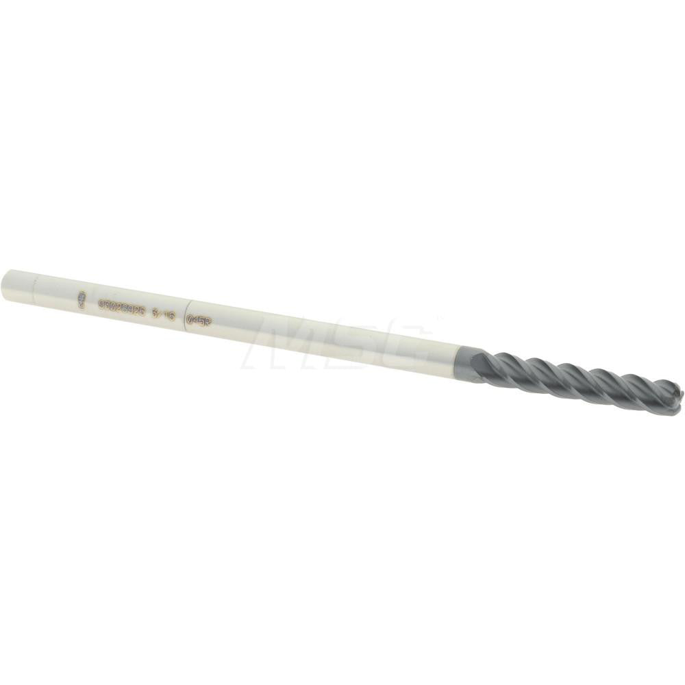 Accupro 93028926 Corner Radius End Mill 3/16" Dia, 1" LOC, 0.045" Radius, 4 Flutes, Solid Carbide