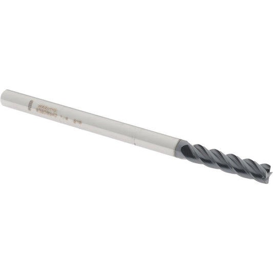 Accupro 93028942 Corner Radius End Mill 1/4" Dia, 1" LOC, 0.01" Radius, 4 Flutes, Solid Carbide