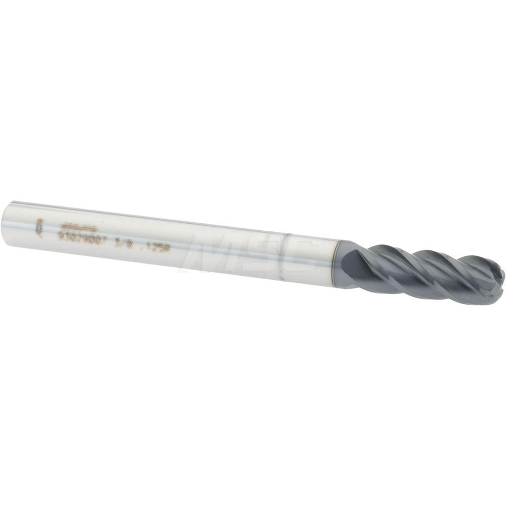Accupro 93029007 Corner Radius End Mill 3/8" Dia, 1" LOC, 1/8" Radius, 4 Flutes, Solid Carbide
