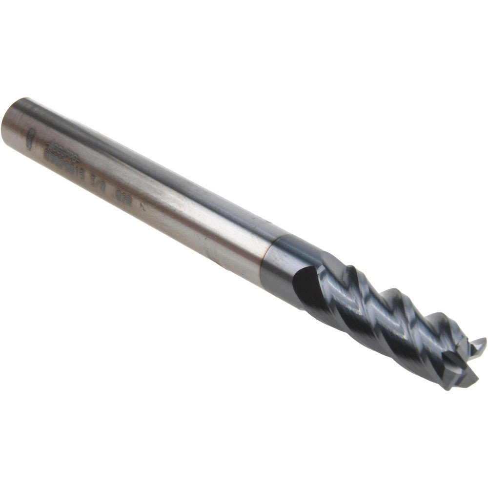 Accupro 93029015 Corner Radius End Mill 3/8" Dia, 1" LOC, 0.02" Radius, 4 Flutes, Solid Carbide