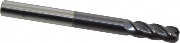 Accupro 93029056 Corner Radius End Mill 3/8" Dia, 1" LOC, 0.09" Radius, 4 Flutes, Solid Carbide