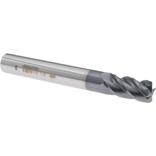 Accupro 93029114 Corner Radius End Mill 1/2" Dia, 1" LOC, 0.0600" Radius, 4 Flute, Solid Carbide