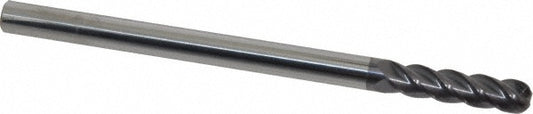 Accupro 93029270 Corner Radius End Mill 3/8" Dia, 1-1/2" LOC, 1/8" Radius, 4 Flutes, Solid Carbide