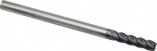 Accupro 93029312 Corner Radius End Mill 3/8" Dia, 1-1/2" LOC, 0.06" Radius, 4 Flutes, Solid Carbide