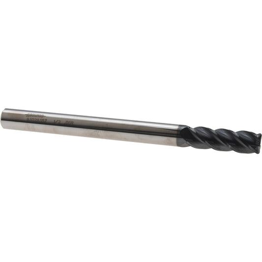 Accupro 93029387 Corner Radius End Mill 1/2" Dia, 1-1/2" LOC, 0.06" Radius, 4 Flutes, Solid Carbide