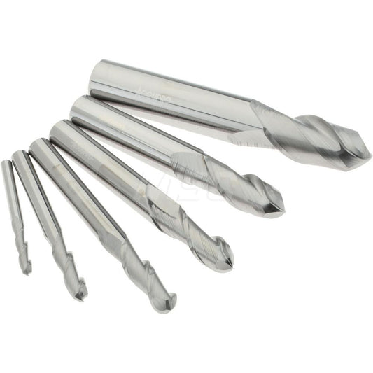 Accupro 93031243 End Mill Set 2 Flute, Ball End