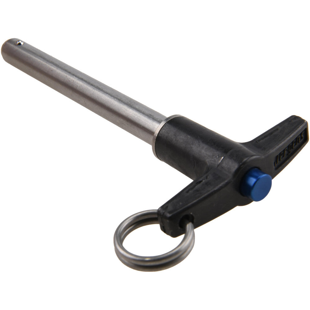 Jergens 801057 Push-Button Quick-Release Pin T-Handle, 3/8" Pin Dia, 3" Usable Length