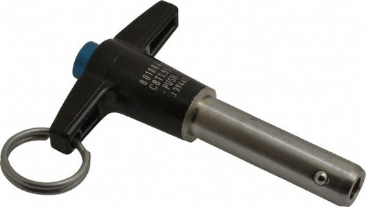 Jergens 801084 Push-Button Quick-Release Pin T-Handle, 1/2" Pin Dia, 1-1/2" Usable Length