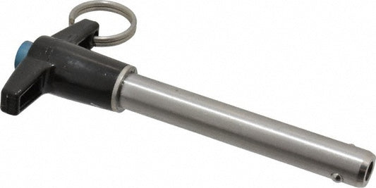 Jergens 801089 Push-Button Quick-Release Pin T-Handle, 1/2" Pin Dia, 3" Usable Length