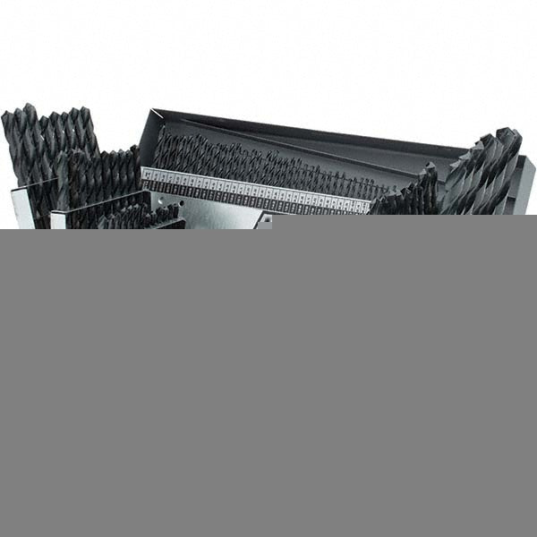 Chicago-Latrobe 57727 Drill Bit Set Jobber Length Drill Bits, 118 Pc, 13" Drill Bit Size, 118 &deg, High Speed Steel