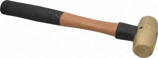 American Hammer AM2BRWG Non-Marring Hammer 2 lb, 1-3/8" Face Dia, Brass Head
