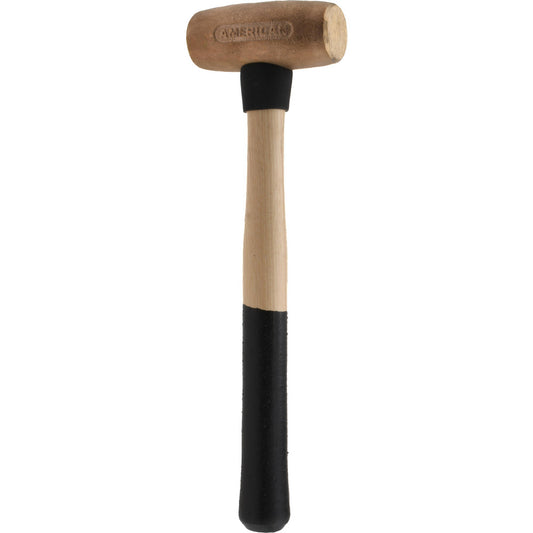 American Hammer AM4BRWG Non-Marring Hammer 4 lb, 1-5/8" Face Dia, Brass Head