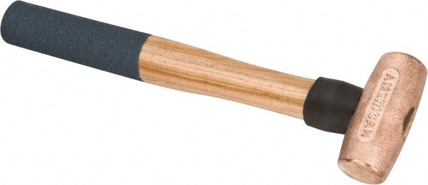 American Hammer AM2CUWG Dead Blow Hammer 2 lb Head, 1-3/8" Face Dia, Copper Head