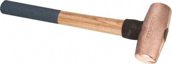 American Hammer AM5CUWG Dead Blow Hammer 5 lb Head, 1-3/4" Face Dia, Copper Head