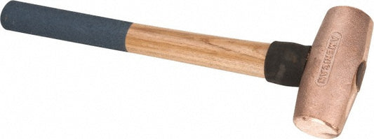 American Hammer AM5CUWG Dead Blow Hammer 5 lb Head, 1-3/4" Face Dia, Copper Head