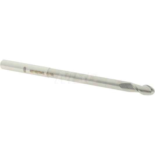 Accupro 93162345 Ball End Mill 0.1875" Dia, 0.375" LOC, 2 Flute, Solid Carbide
