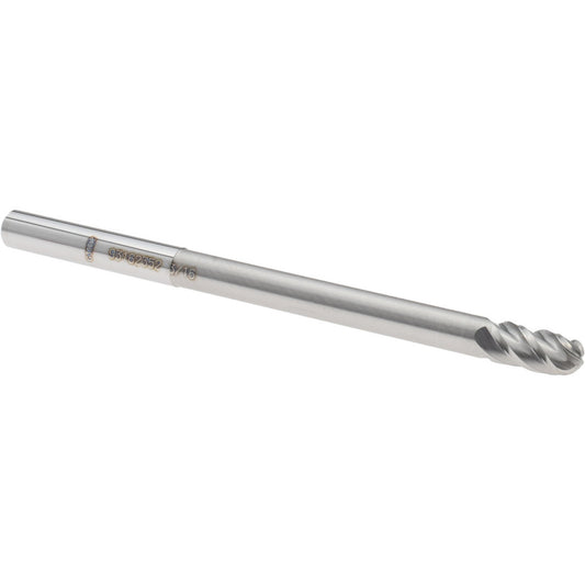 Accupro 93162352 Ball End Mill 3/16" Dia, 3/8" LOC, 4 Flute, Solid Carbide