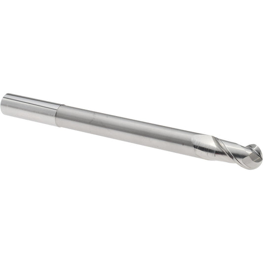 Accupro 93162444 Ball End Mill 1/2" Dia, 1" LOC, 2 Flute, Solid Carbide