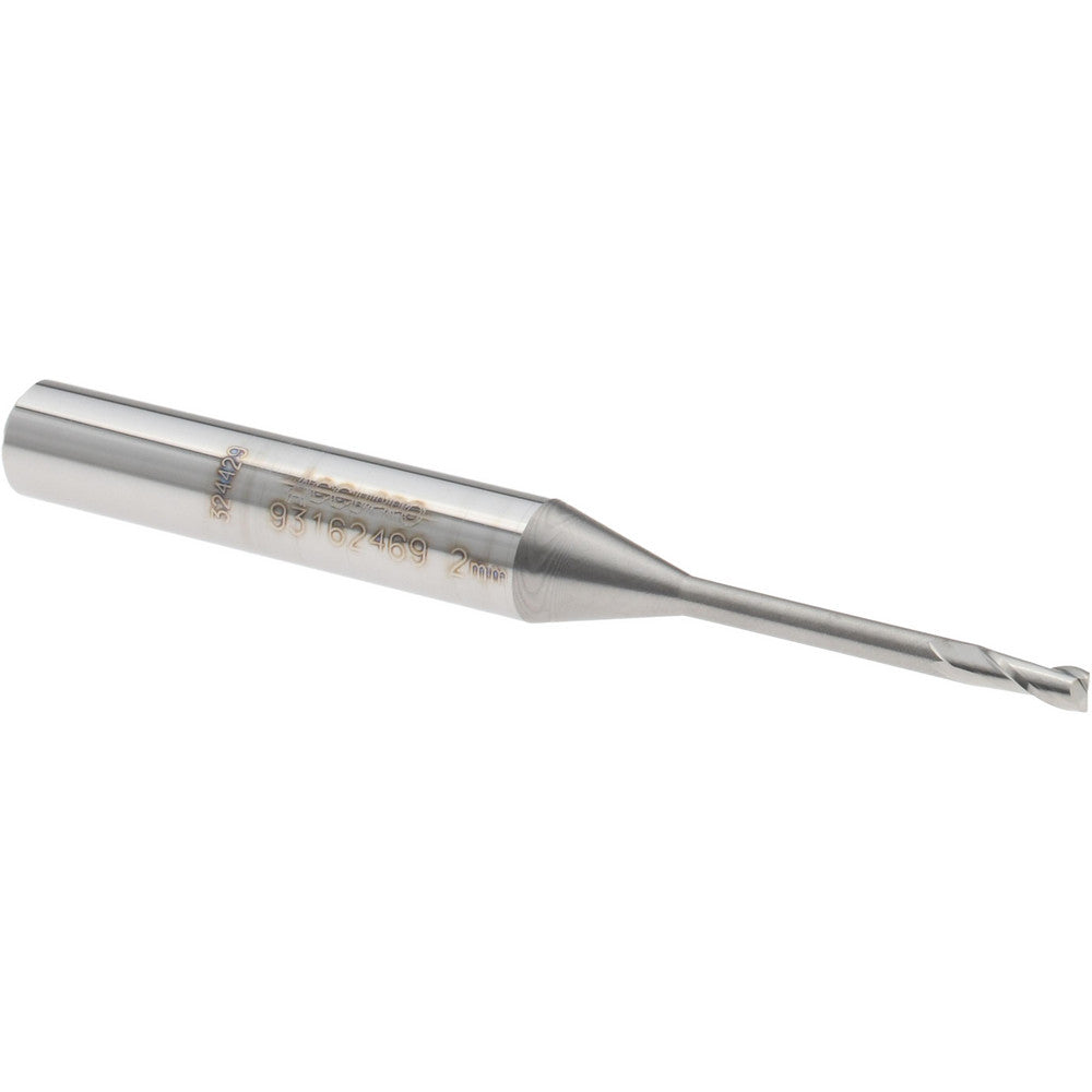 Accupro 93162469 Square End Mill 0.0787'' Dia, 0.1969'' LOC, 2 Flutes, Solid Carbide